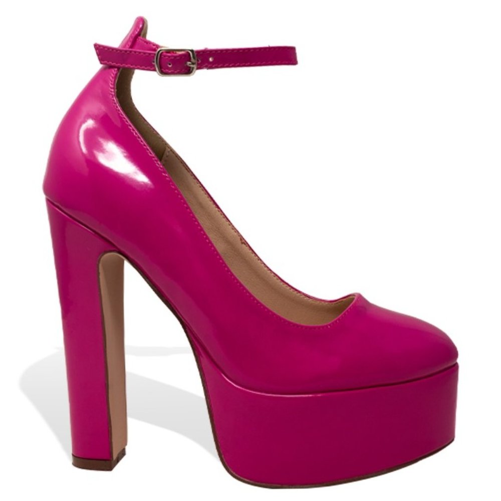 Women’s Chunky Block Heel Platform Heels with Ankle Strap